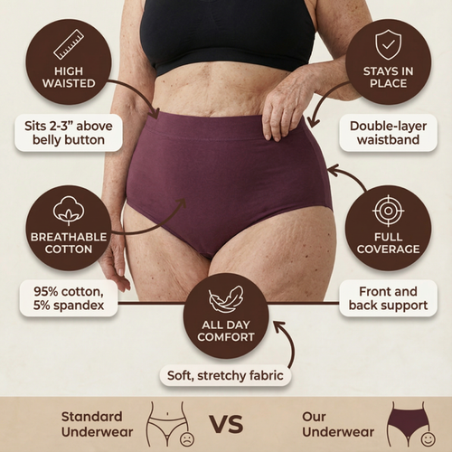 Veluoria™ High Waisted Bamboo Panties